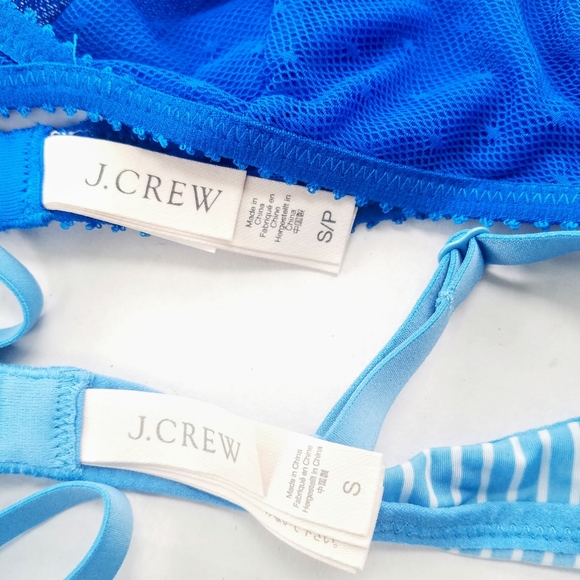 J.Crew Blue French Bralette Bundle - Picture 6 of 11